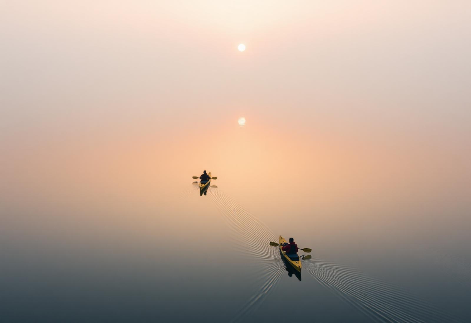 Kayak al amanecer en el Delta